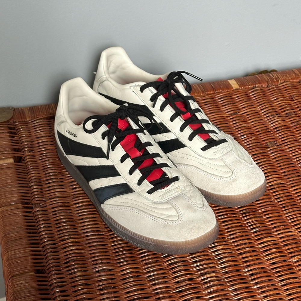 Adidas White and Black Sneakers Classic Design